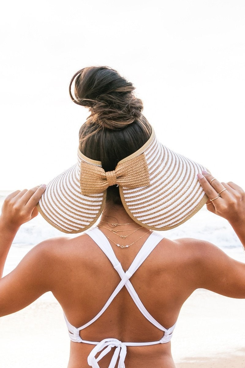 Messy bun Sun Hat